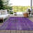 Kinslee Washable Striped Indoor / Outdoor Rug-1541590964