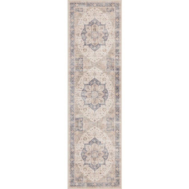Contemporary Design Multi Accent Rug, Runner 2' x 7'