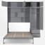 Grand lit escamotable avec garde-robe et armoire-1760622128