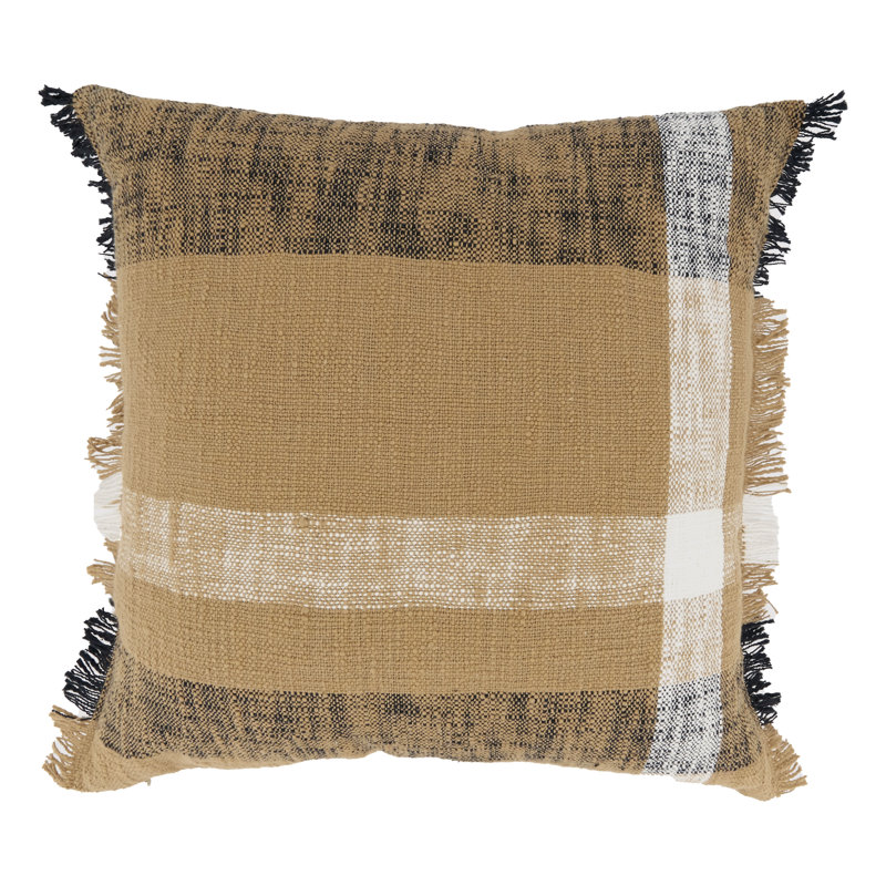Levi Collection Plaid Cotton Throw Pillow, Polyester