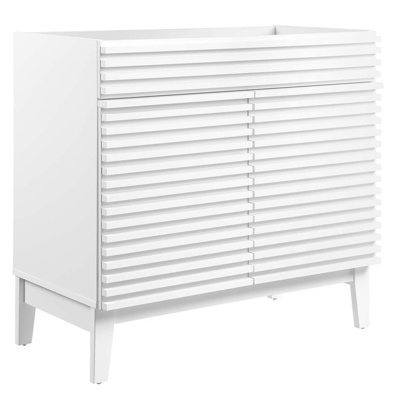 Base de meuble-lavabo simple 36 po Render, Blanc