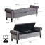 Banc de rangement en velours 66,9 po-1040864213