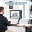 Support de bureau pour moniteur pneumatique à bras simple avec USB