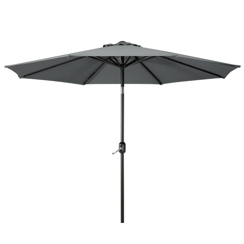 Parasol de marché 9 pi Pierpoint, Parasol gris performance