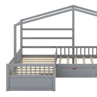 Lit plateforme simple avec tiroirs