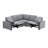 Zaiden 89" Power Recliner Sectional Sofa with USB Ports & Storage
