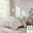 Button Closure Bedding - Organic Cotton, Full/Queen Cotton Comforter Natural, Secure Insert,