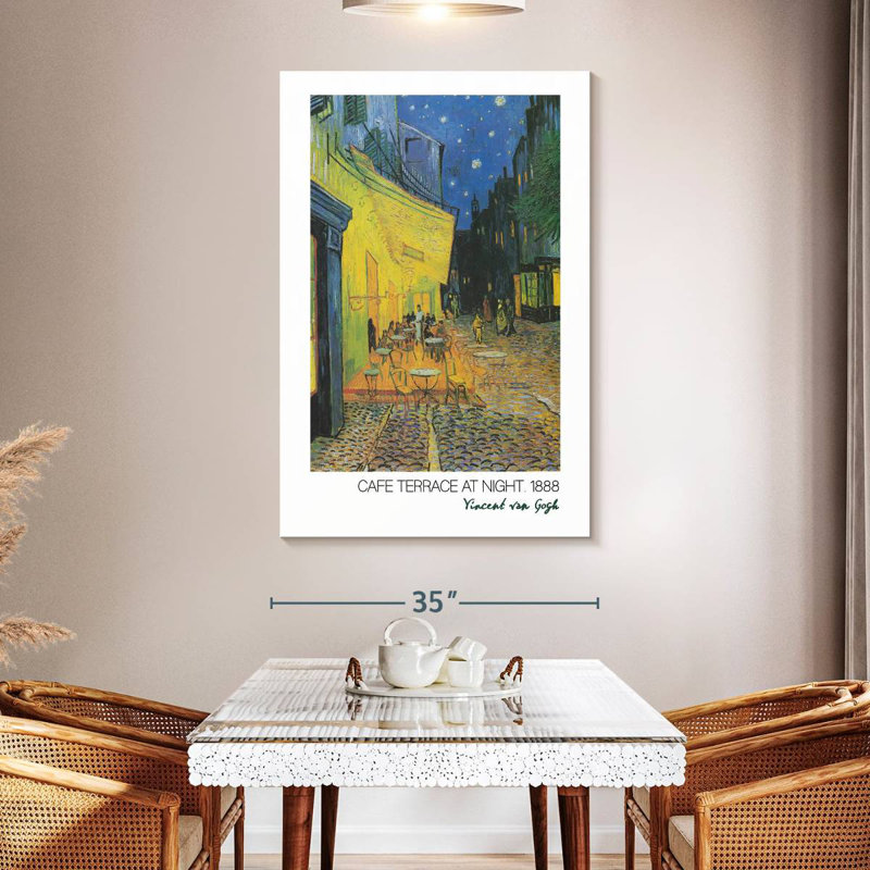 Cafe Terrace Van Gogh Exhibition Poster, 51" H x 34" W
