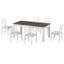 Ensemble de table de salle à manger en bois 7 pièces Farmhouse-129590423-129590419