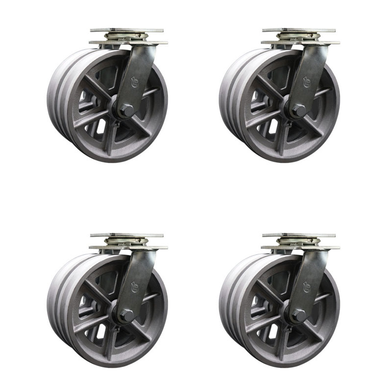 Ensemble de roulettes pivotantes 8 pouces