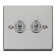 Polished Chrome 2 Gang 2 Way 10AX Toggle Light Switch