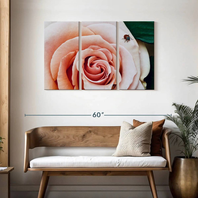 Ladybug On A Rose II, 28" H x 45" W