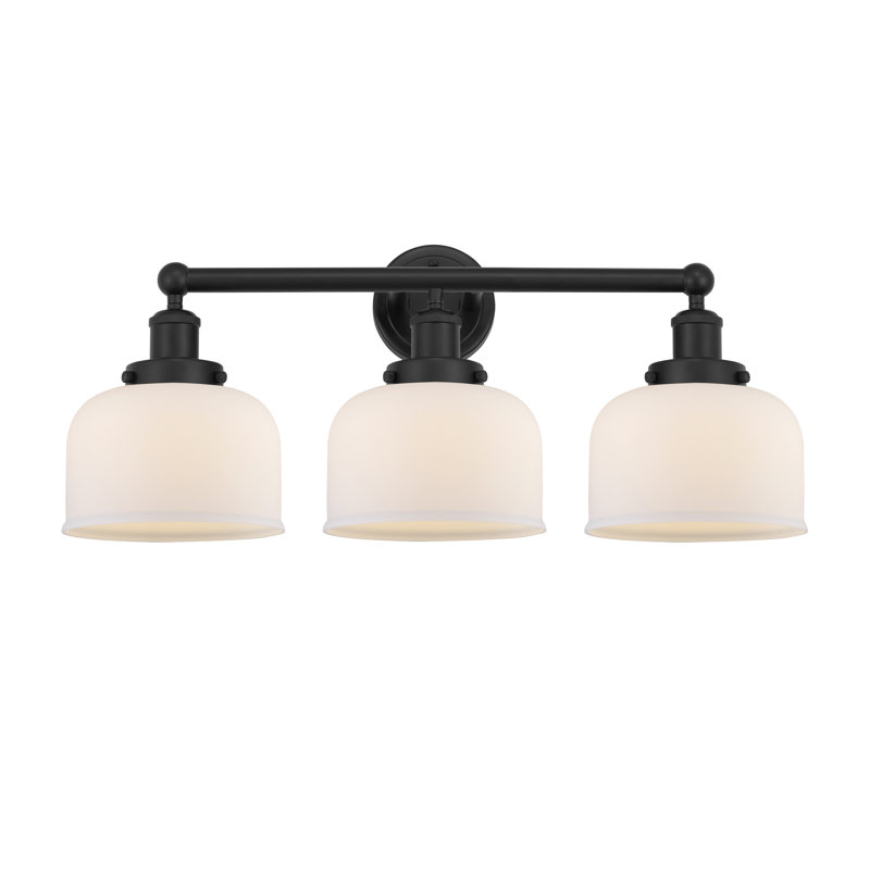 Éclairage pour meuble-lavabo à 3 lumières à intensité variable Raykwan, Noir mat, Blanc mat