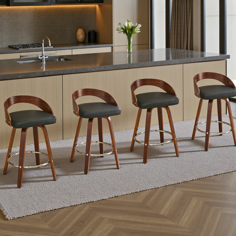 Tabouret de bar 25 po Mahtab, Noir