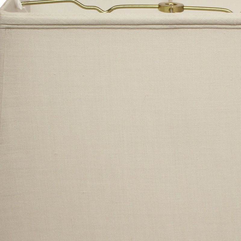 16" Throwback Rectangle Linen Lampshade, Vanilla, 11" H x 18" W x 11" D
