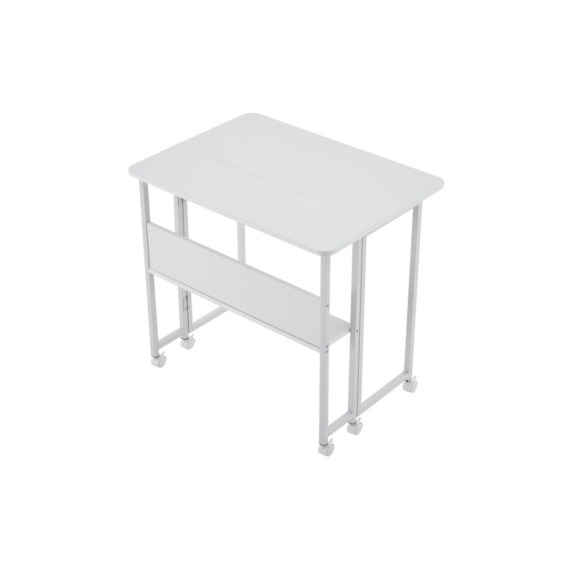 Small Foldable Desk 31.5 Inches White, Suitable For Bedroom And Living Room Use Desk, Room, Office Work