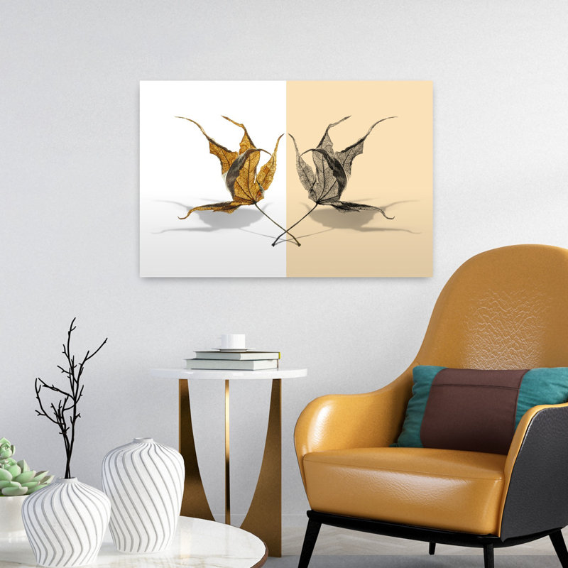 Art mural abstrait contemporain flétri, H 16 po x l 24 po