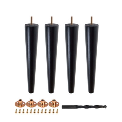 Base Espresso Furniture Leg, Pack of 4