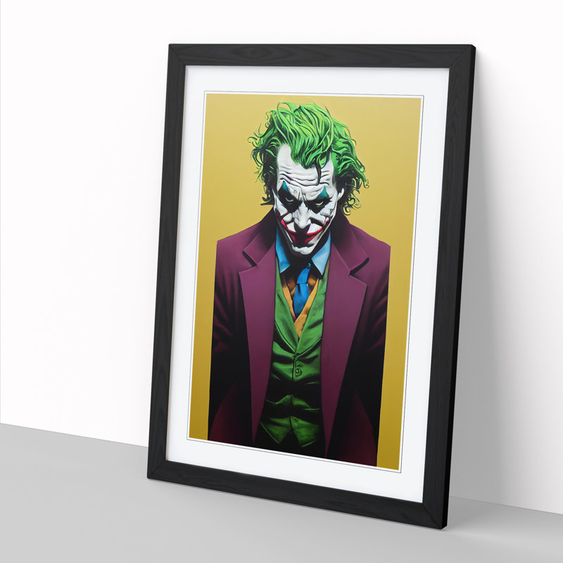 The Joker Vol.4 - Single Picture Frame Print, 34cm H x 25cm W x 2cm D, Black