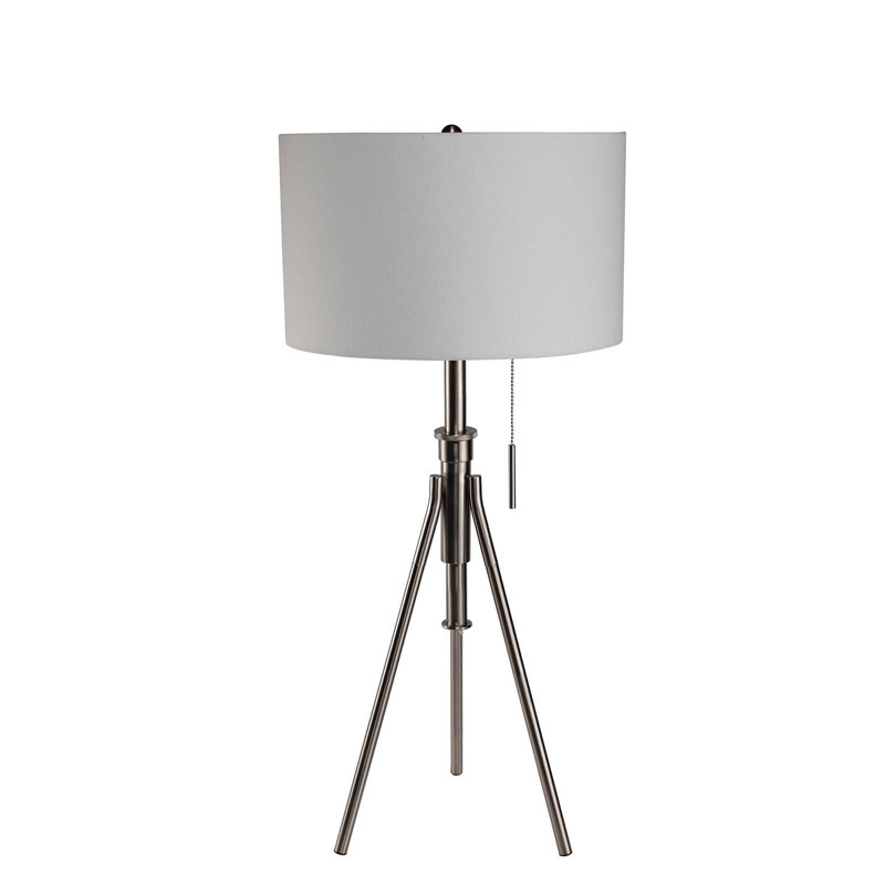 Lampe rétro sur pied 1pc Vintage, Chrome brossé, Gris