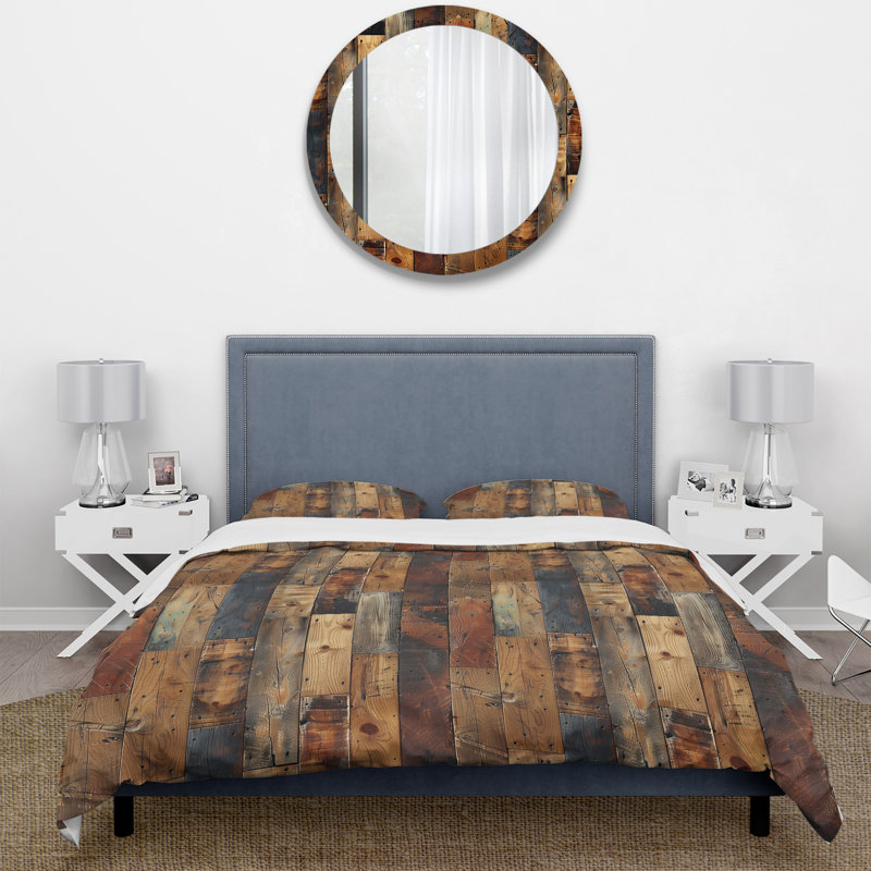 Ensemble de housse de couette Country, Housse de couette pour grand lit + 2 taies décora