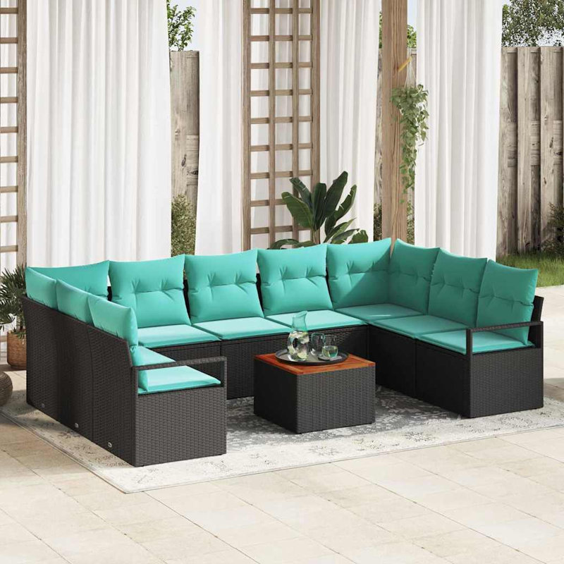 Ensemble de canapés de jardin avec coussins 10 pièces vidaXL