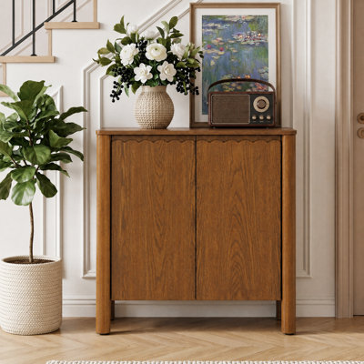 31.5" Solid Wood Veneer Accent Cabinet