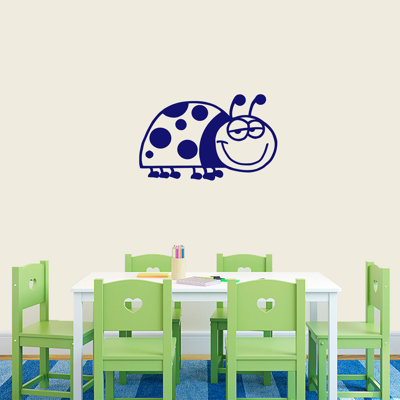 Décalcomanie murale dessin de coccinelle