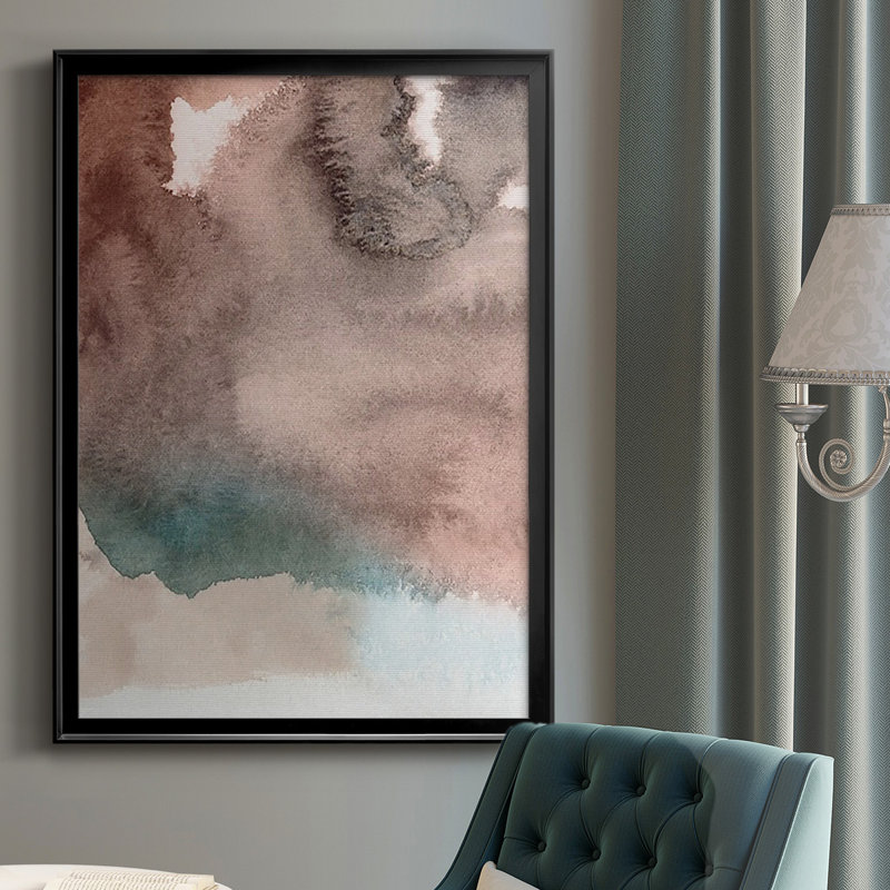 «Red Ochre Abstract I», reproduction encadrée de qualité supérieure - prête à être accrochée, H 36,5 po x l 26,5 po x P 1 po