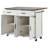 53.5" Farmhouse Kitchen Island with Power Outlet, Drop Leaf & Drawers (White)-129470376