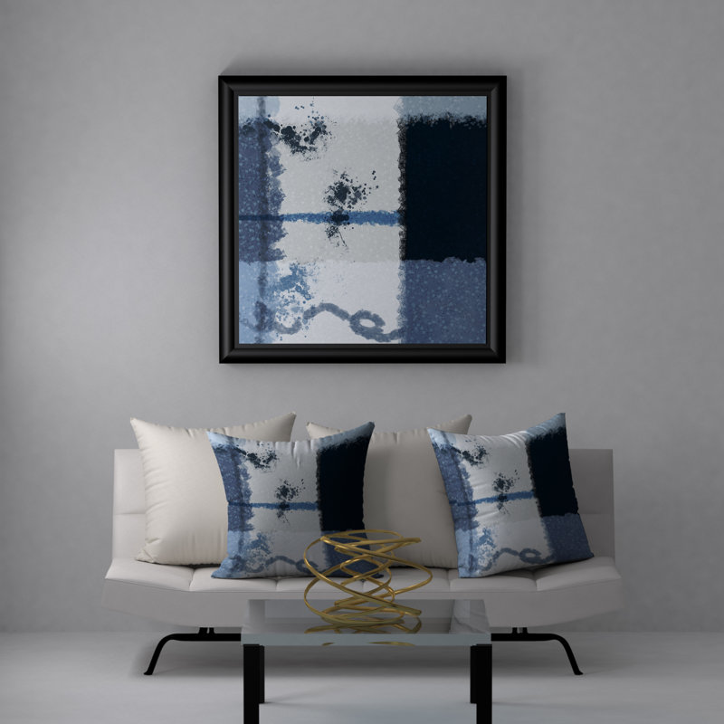 Abstract Throw Pillow, 18" H x 18" W
