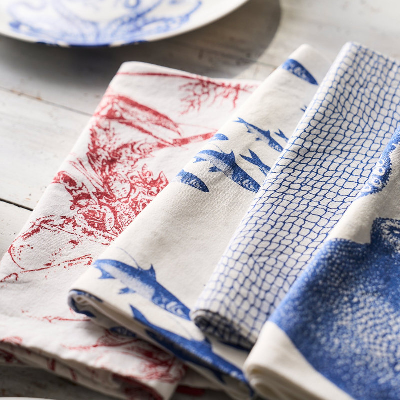 School Of Fish 100% Cotton Square Napkins