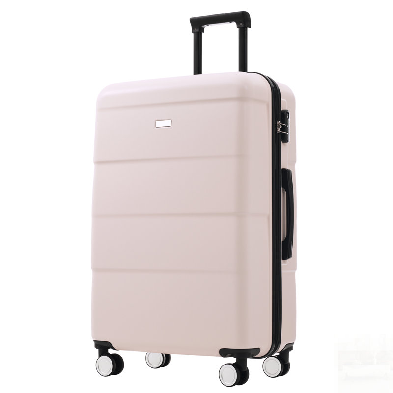 Hardshell Luggage Sets 6 Piece With 2 Bags, Carry On Suitcase With Handle, Password Lock, And Double Spinner Wheels