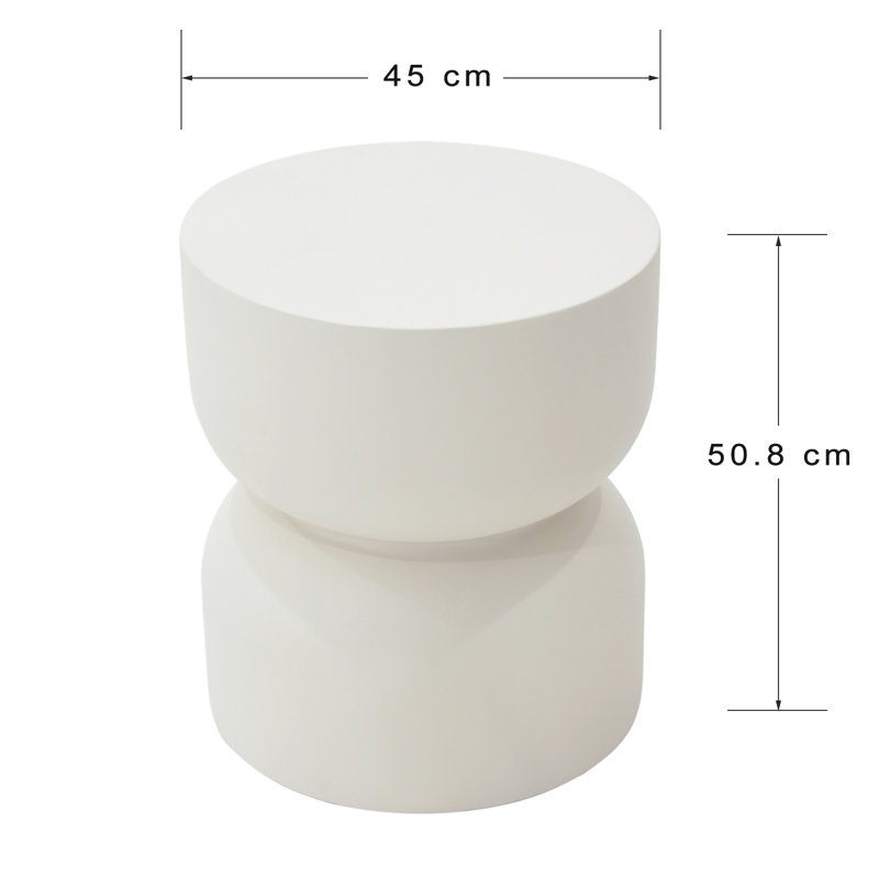 CHRONOS Concrete Side Table Round 45 x 45 x 50.8 cm