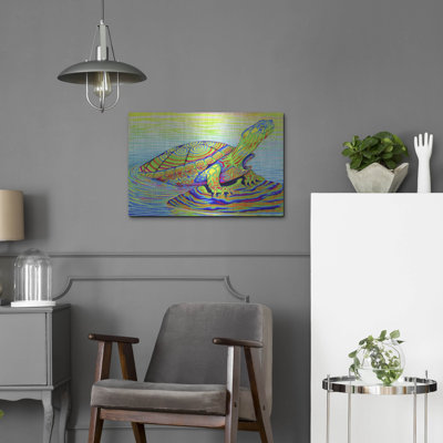 «Painted Turtle» par Rebecca Wang, art sur métal