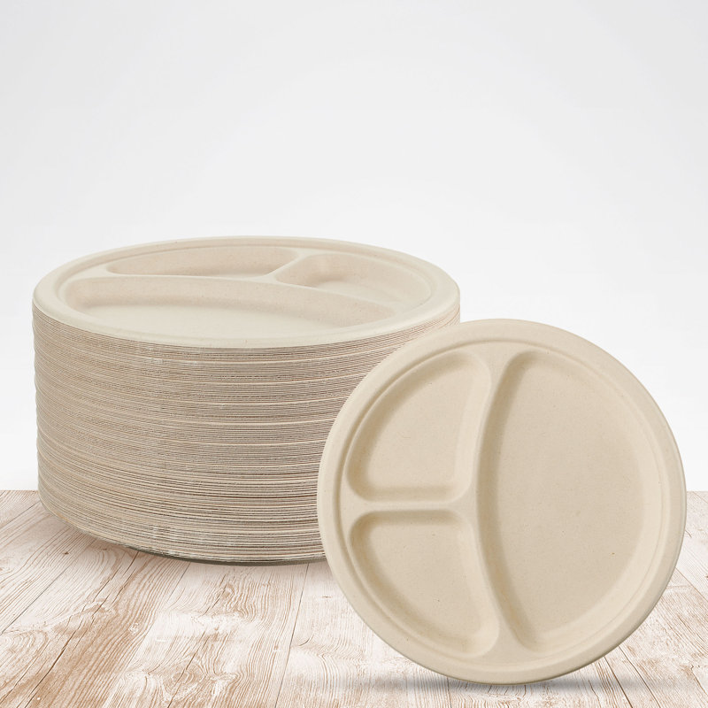 Assiette plate, Naturel, 9"