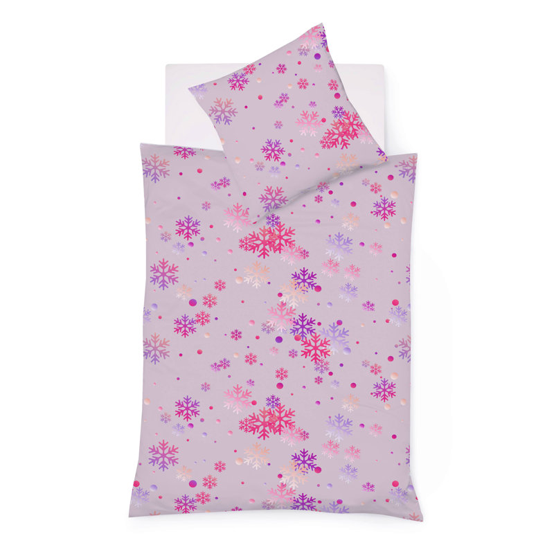 Duvet Cover Set, 155 x 200cm - 1 Pillowcase (80 x 80 cm), Silver