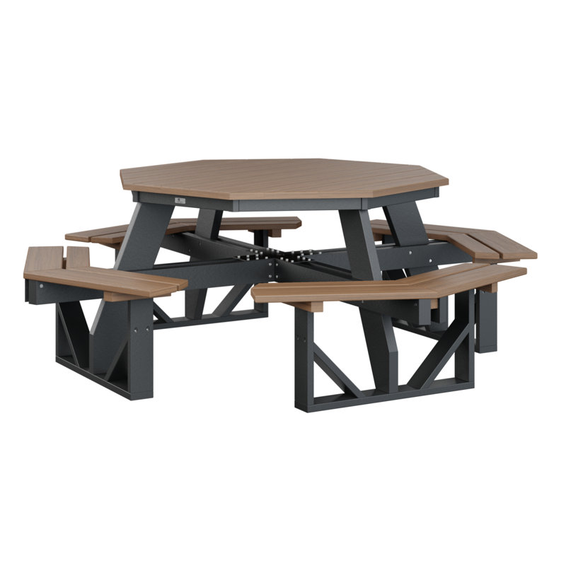Ada Outdoor - Piece Conversation Set, Antique Mahogany Top/Black Base