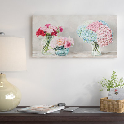 " Fleurs Et Vases Blanc "