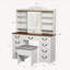 Bureau de maquillage avec miroir et lumières, coiffeuse avec chaise, bureau de coiffeuse avec 10 tiroirs et 10 tablettes de rangement-967769275