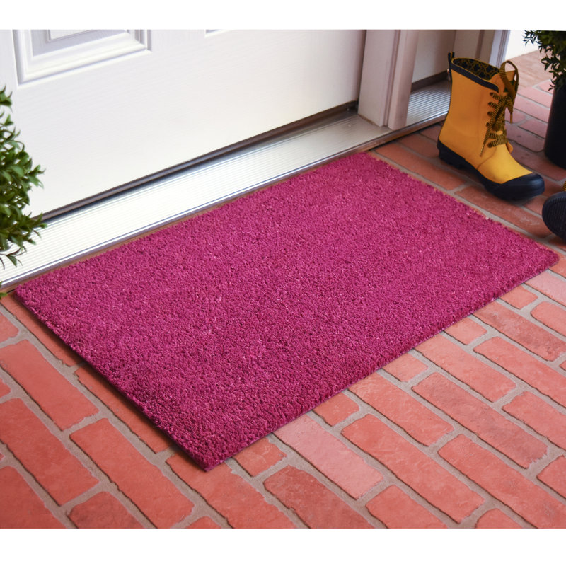 Tapis d'extérieur antidérapant Kasper, L 17 po x L 29 po, Magenta