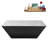 63" Streamline Soaking Freestanding Tub and Tray With Internal Drain-112235233
