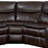 Faux Leather Reclining Curved Sectional Symmetrical-1394986875