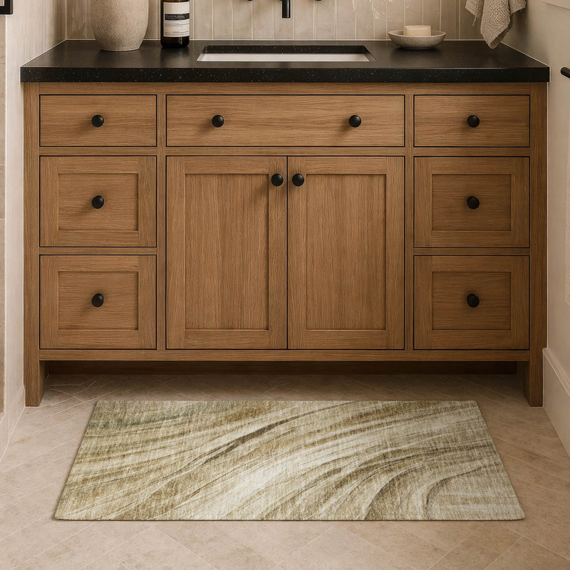 Tapis tourbillon intérieur / extérieur lavable à la machine ACN2871, Beige, 2 pi 6 po x 3 pi 10 po