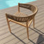 Aderita 4 - Person Acacia Solid Wood Patio Dining Set Round Table with Cushions Included