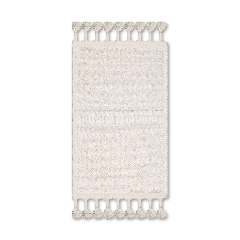 Ilana Cotton Bath Rug, Ivory