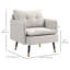 Chaise d'appoint avec coussin de dossier capitonné et pieds en acier pour le salon-1420140355