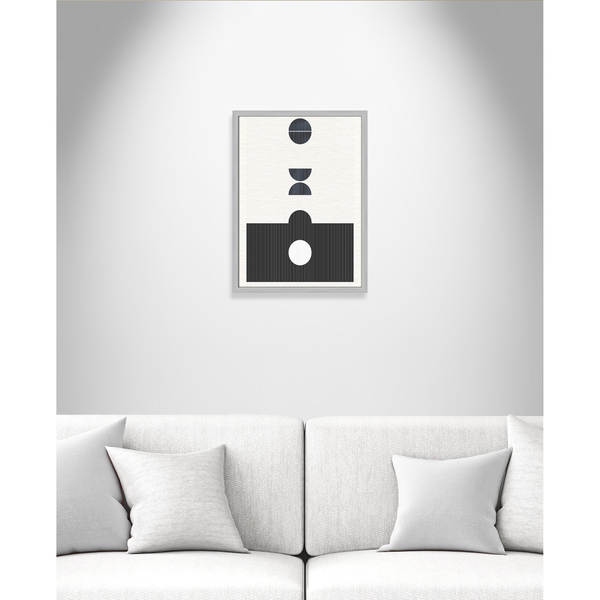 Eclipse I by Susan Jill, Matte Silver Framed, 23" H x 17" W x 0.75" D