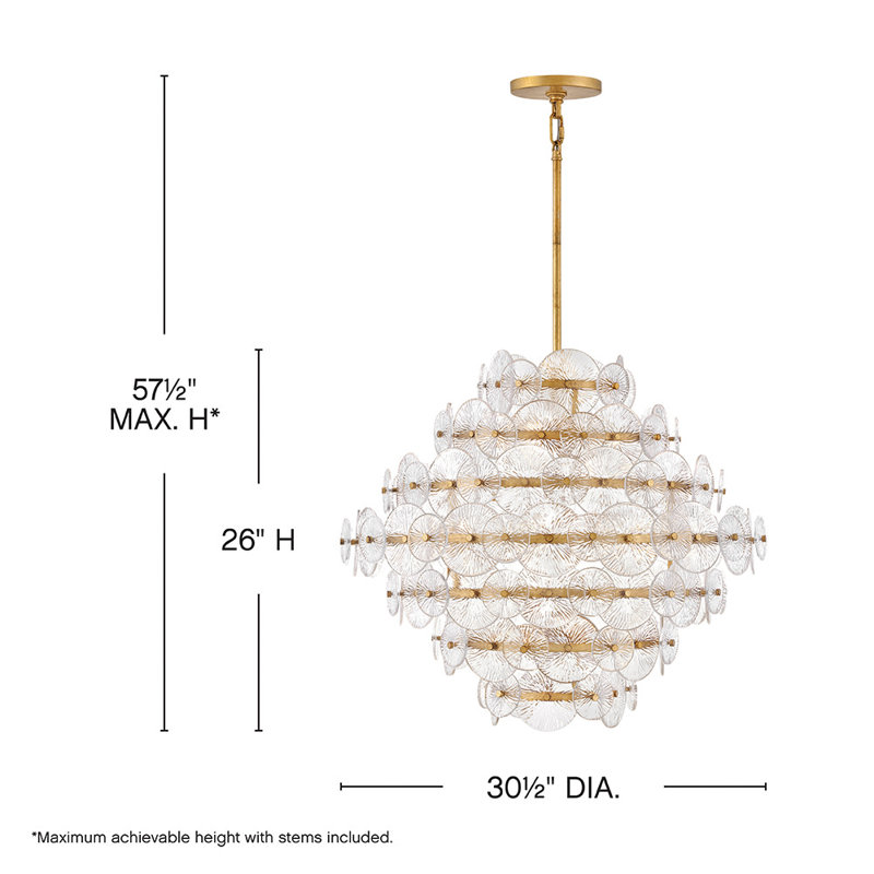 16 - Light Unique Tiered Chandelier