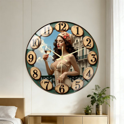 Horloge murale élégante en verre 16 po